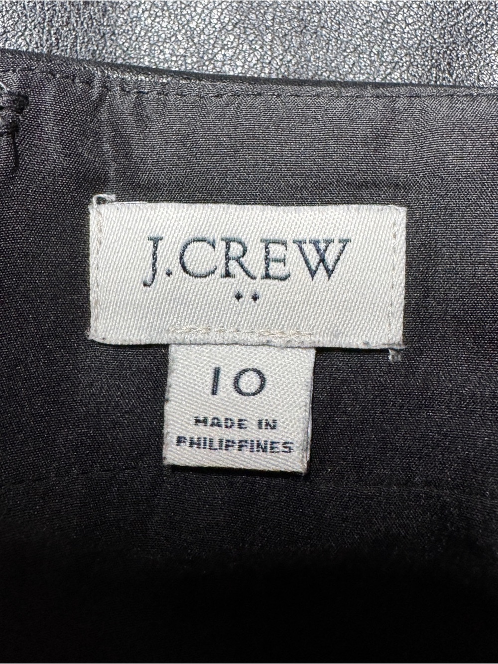 {J. Crew} Black Faux Vegan Leather A-Line Mini Skirt WSK46 - Picture 4 of 7